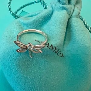 100% Authentic Tiffany&Co dragonfly ring in sterling silver - size 6.5